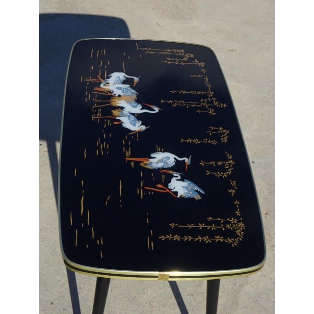 Vintage Coffee Table in Black Formica with Splayed Legs, 1960s For Sale - Image 11 of 18