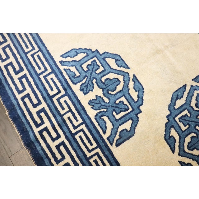 19th Century Zabihi Collection Chinese Peking Rug - 4' x 5'9" For Sale In New York - Image 6 of 7