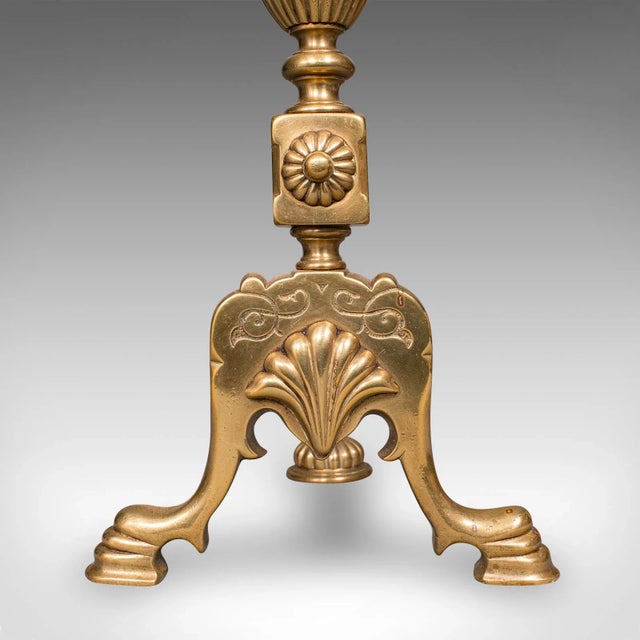 Antique Fireplace Tool Suite, English, Brass, Shovel, Poker, Tongs, Victorian For Sale - Image 11 of 12