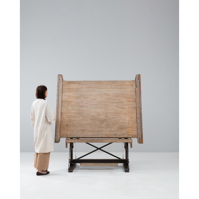 20th Century Belgian Industrial Drawing Table For Sale - Image 17 of 18
