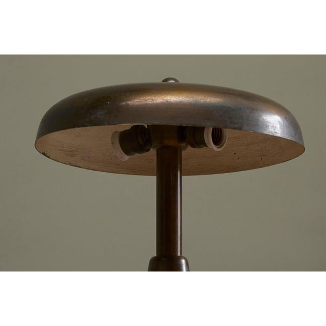 Vintage Italian Table Lamp in Patinated Brass, 1940s For Sale - Image 11 of 15