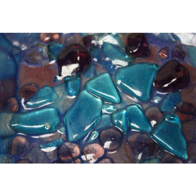 1960s Myrna Eaton Blue Enamel on Copper Dish For Sale - Image 10 of 13