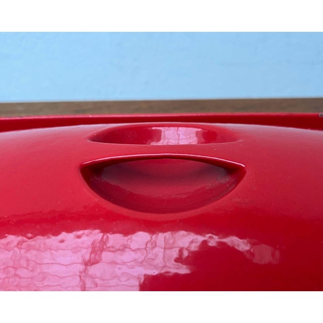 Mid-Century Modern Red Enamel Cast Iron Pot by Timo Sarpaneva for Rosenlew of Finland, 1960s For Sale - Image 9 of 18