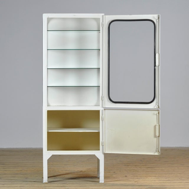 Vintage Glass and Iron Medical Cabinet, 1970s For Sale - Image 4 of 10