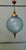 Large French Pale Blue Dimple Globe Pendant Light, 1960 For Sale - Image 4 of 7