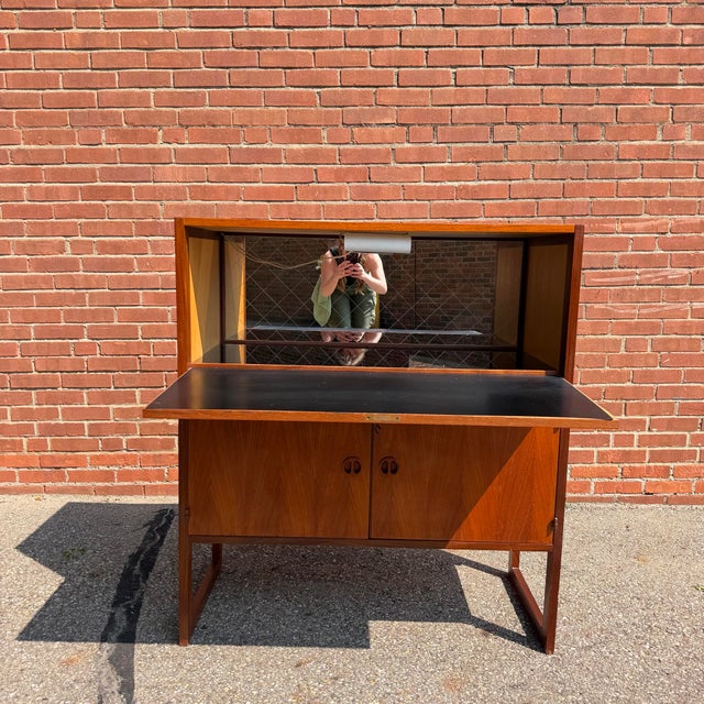 1960s 1960s Danish Modern Teak Drop-Down “Varié” Bar by Arne Wahl-Iversen for Ikea For Sale - Image 5 of 12