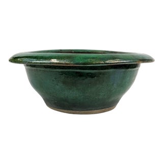 19th Century Ceramic Planter in Green For Sale