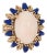 1960s Angel Skin Coral Lapis Lazuli Ring Vintage 14k Gold Cocktail Jewelry, Size 7.75 For Sale