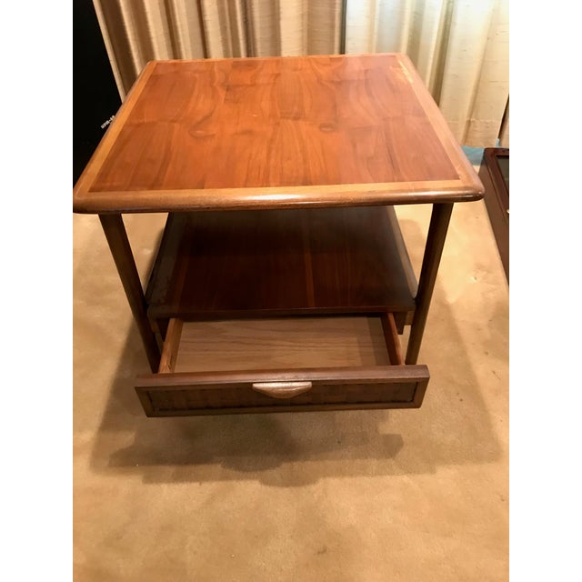 Vintage Lane MidCentury Modern Walnut Nightstand Side End Table Chairish