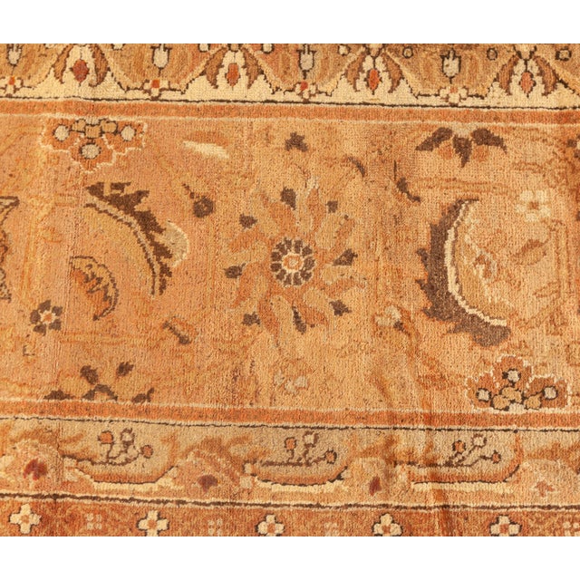 Fine Antique Indian Amritsar Handmade Wool Carpet For Sale In New York - Image 6 of 8