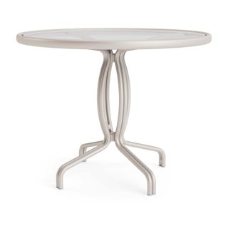 Brown Jordan Kantan Aluminum 36" Round Table in Shade For Sale
