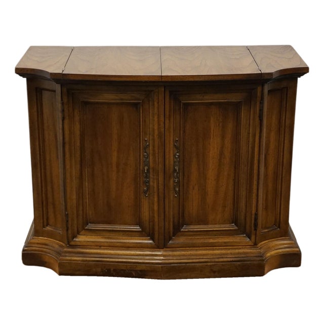 Century Furniture Solid Walnut Italian Neoclassical Tuscan Style 40"- 52" Flip Top Server Buffet For Sale