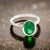 Natural Solitaire Emerald Ring Size 6.5 14k White Gold 2.5 Cts Certified For Sale - Image 13 of 14