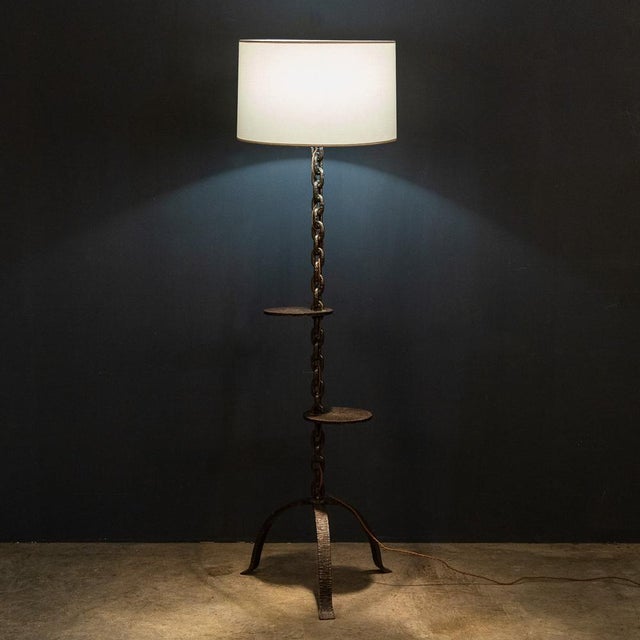 20th Century French Anchor Chain Freestanding Lamp with Shelves, 1930s For Sale - Image 3 of 13