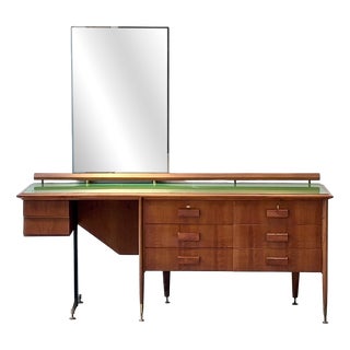 Vintage Italian Sideboard with Mirror, 1960s For Sale