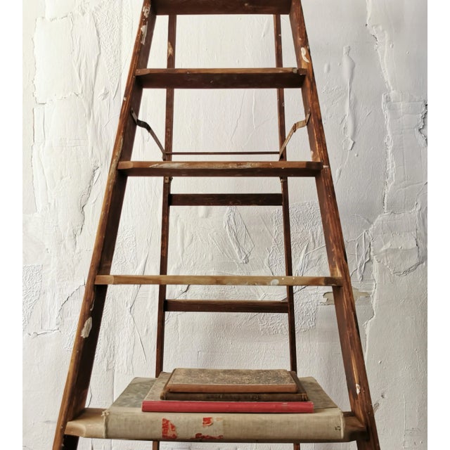 1960s Wooden Foldable Painter's Ladder, 1960s For Sale - Image 5 of 10