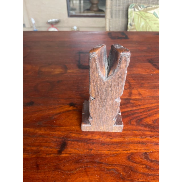 1980s 1980s Folk Art Hand Carved Wood Alaska Creed Totem Pole - 8"h For Sale - Image 5 of 5