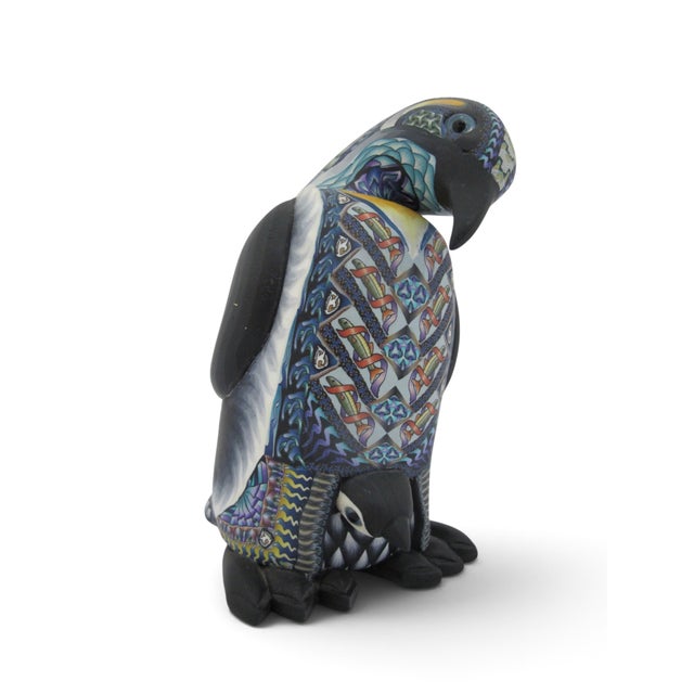 Abstract Jon Stuart Anderson Polymer Millefiori Clay Mother Penguin Baby Chick Sculpture For Sale - Image 3 of 12