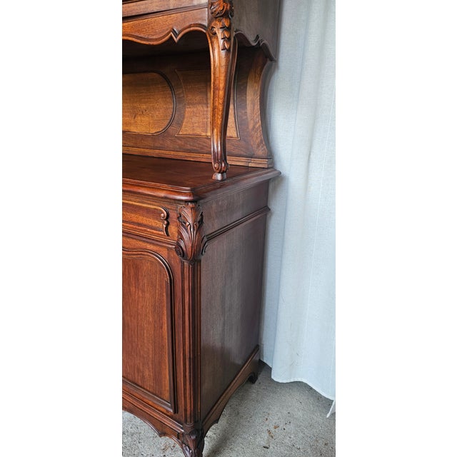 Antique French Cabinet, Rococo Style, Buffet Deux Corps, For Sale - Image 10 of 18