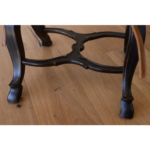 Neoclassical X-Frame Stools With Leather Cushions - A Pair For Sale - Image 11 of 17