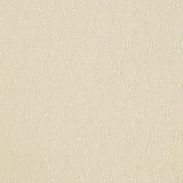 Sample - Schumacher Undulation Fabric in Vellum For Sale