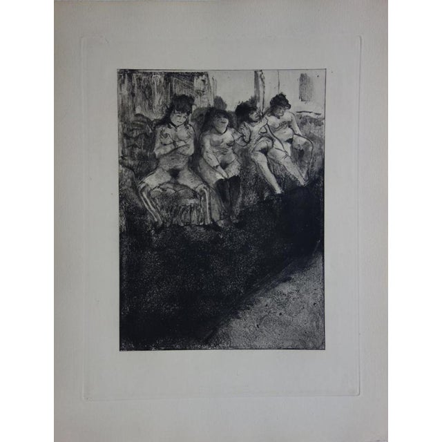 Edgar DEGAS Timide ou provocante Original Engraving (etching and aquatint) from a monotype On Rives vellum paper 25 x 32...