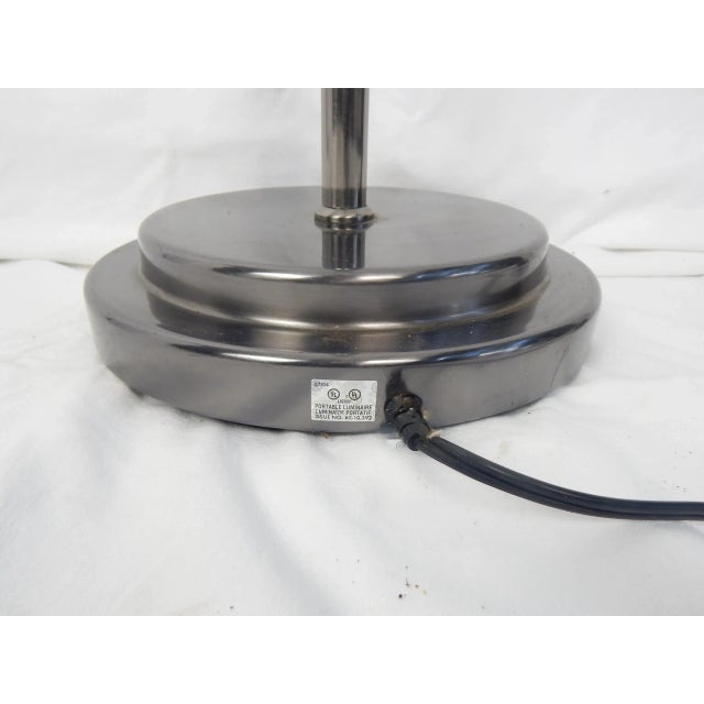 Metal Brushed Chrome Fluorescent Floor Lamp For Sale - Image 7 of 11