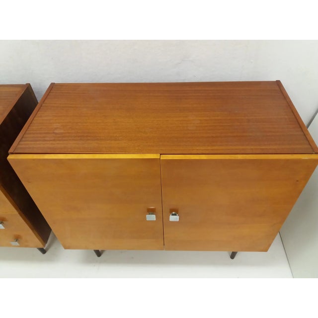 - made of czechoslovakia - made of wood, chrome, metal - dimensions of chest of drawer: h 79cm x w 60cm x d 42cm - good,...