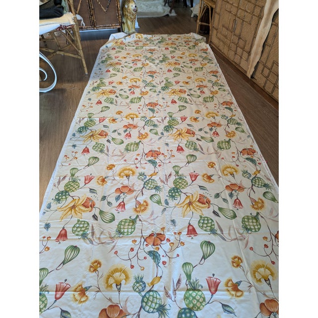 Gaston Y Daniela "Tropicana" Vintage 1996 Handprint Fabric — 4 Continuous Yards For Sale - Image 10 of 10