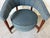 Teal 1960s Mid-Century Modern Floating Barrel Lounge Chair in Teal Upholstery With Walnut Frame & Brass Sabots For Sale - Image 8 of 12