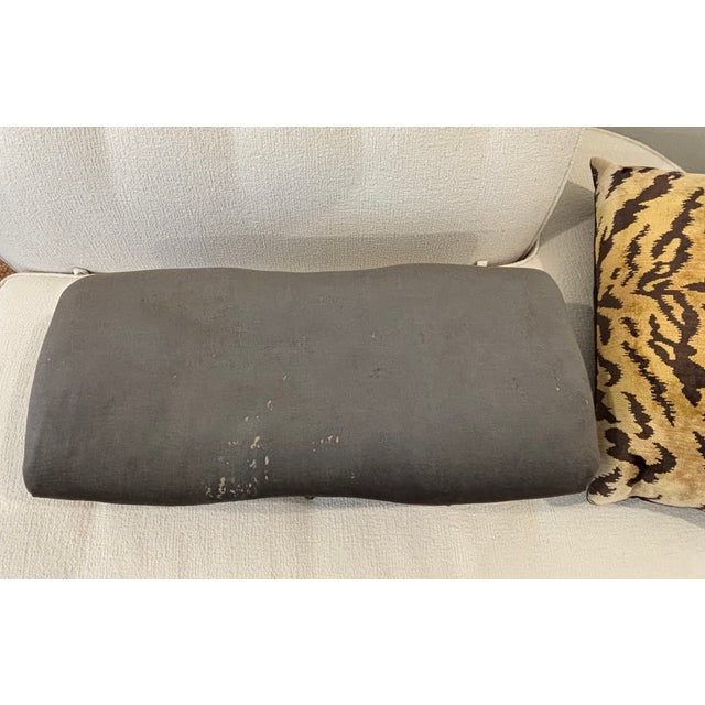 Antique French Low Stool / Antique French Kneeling Stool / Antique French Upholstered Footstool For Sale - Image 9 of 17