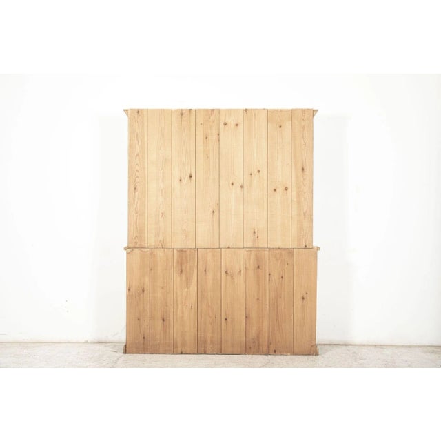 Large English Pine Glazed Panelled Dresser, 1860s For Sale - Image 14 of 15