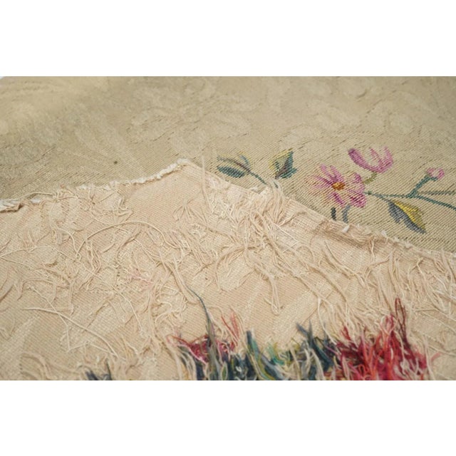 Antique French Tapestry Seat Cover. Circa 1890 One of Pair 2'4'' X 2'8'' For Sale - Image 9 of 9