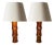 Cylindrical Wooden Table Lamps, France, 1990s, Set of 2 For Sale