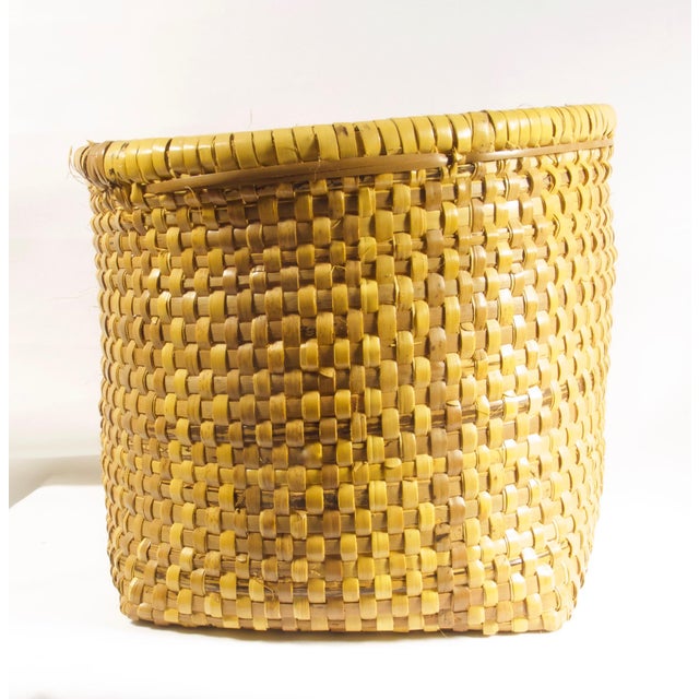 Boho Chic 1970s Vintage Woven Basket For Sale - Image 3 of 7