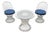 Mid Century Modern Spun Fiberglass Two Chairs & Table Outdoor Patio Set by Russell Woodard, Attributed For Sale