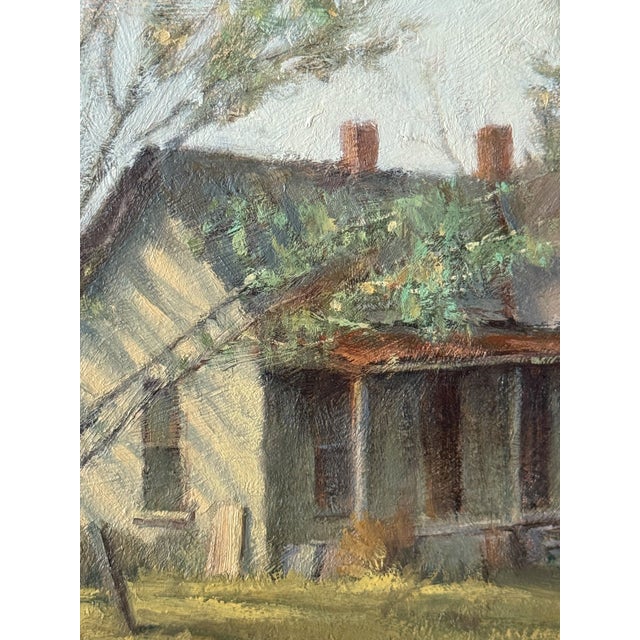 A sweet vintage original landscape oil painting by a Dallas artist, Steve Trower, who was prolific in the 1970s. The...