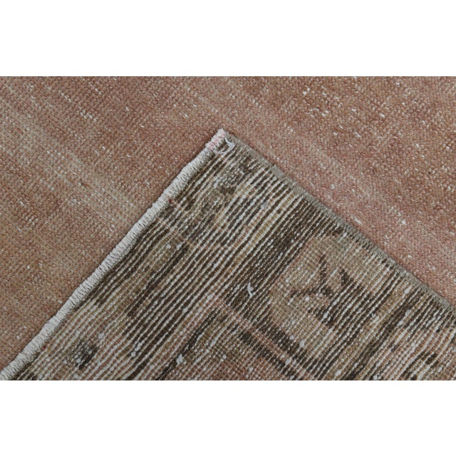 Textile 1970s Vintage Handmade Wool Cotton Turkish Beige Runner Rug For Sale - Image 7 of 11
