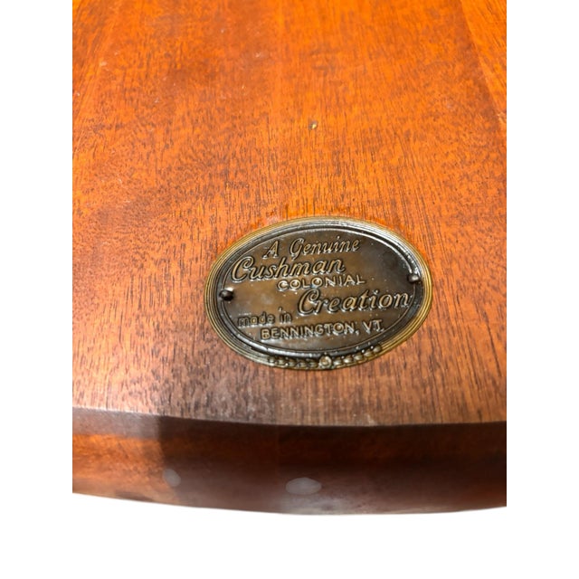 Brown 1940s Cushman Colonial Creations “Brandywine Manor” Solid Maple Chairs - Set of Six - Design by Herman Devries For Sale - Image 8 of 11