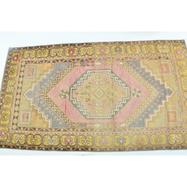 1960s Vintage Handmade Turkish Oushak Area Rug For Sale In Phoenix - Image 6 of 11