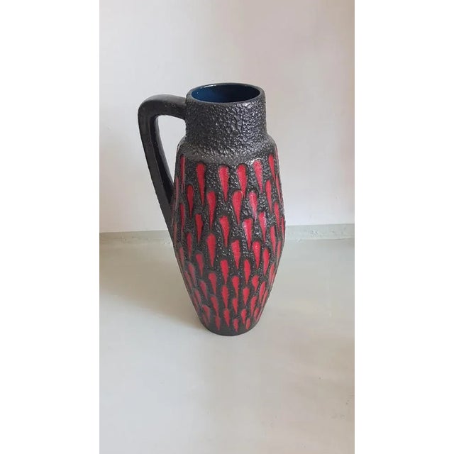 Mid-Century Modern Vintage Ceramic Fat Lava Floor Vase by Scheurich Keramik, 1960s For Sale - Image 3 of 4