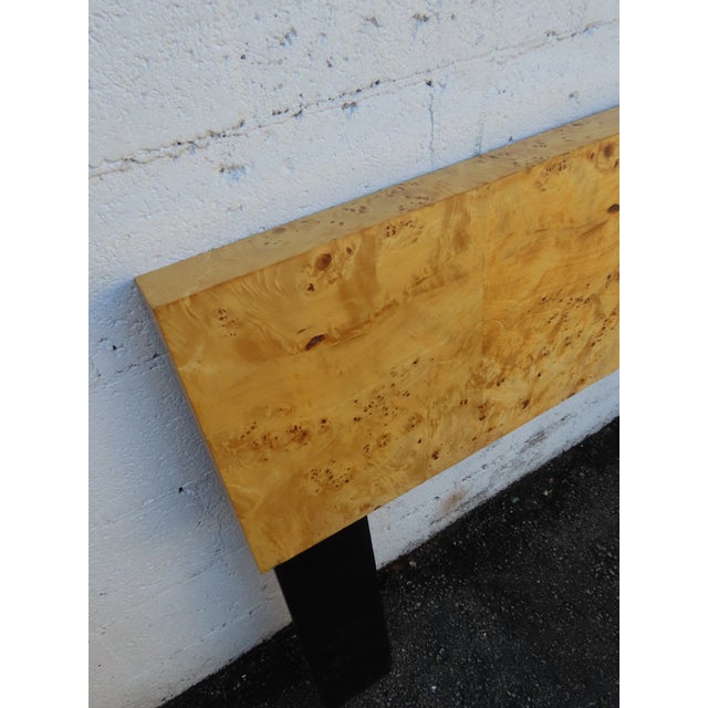 Mid Century Modern Burlwood Queen Size Headboard 6384 For Sale - Image 4 of 12