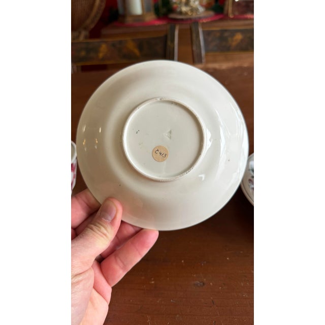 Farmhouse A Very Nice Pair of Antique Staffordshire Early Adam’s Rose Cup & Saucer, Circa 1830 For Sale - Image 3 of 12