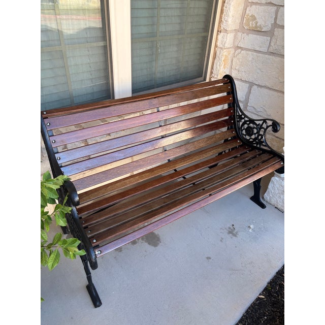 Victorian Vintage Victorian Style Bench For Sale - Image 3 of 6