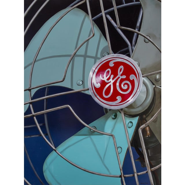 Early 21st Century Rob de Vries, GE Fan, Oil on Canvas For Sale - Image 5 of 5