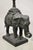Late 20th Century Maitland Smith Bronze Figural Elephant Table Lamp Faux Tooled Leather Shade (A) For Sale - Image 4 of 12