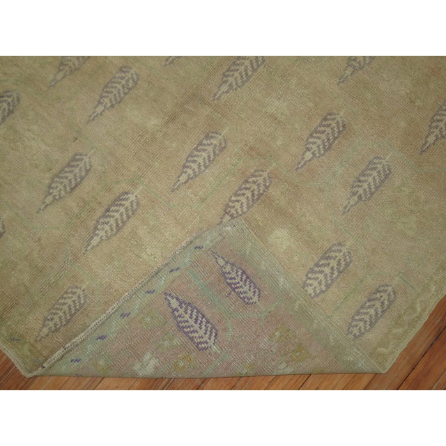 Early 21st Century Vintage Turkish Oushak Cypress Tree Rug - 4'10" x 8'7" For Sale - Image 5 of 6