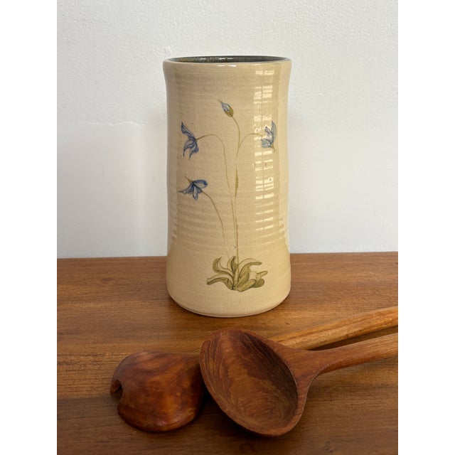 Late 20th Century Studio Pottery Utensil Holder, Signed by Artisan For Sale - Image 4 of 10