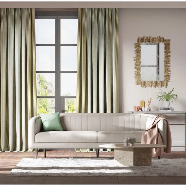 A versatile striped fabric on a lovely neutral ground Calla‚Äôs satin weave has a subtle movement of colour running...