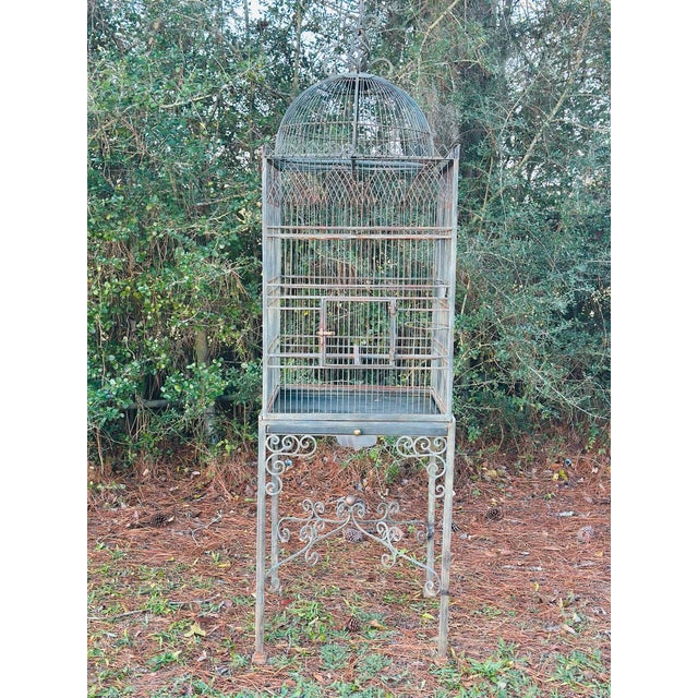 Enormous Vintage Maitland Smith Birdcage For Sale - Image 11 of 11